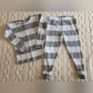 Burt’s Bees Kids 3T Organic Cotton Pajama Set | Gray Stripe